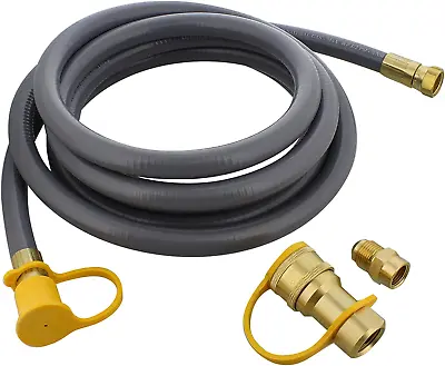 Natural Gas Grill Hose 12Ft - Flexible Gas Line Quick Connect Gas Hose 3/8In Fe • $51.15
