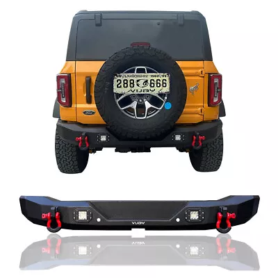 Fit For 2021-23 Ford Bronco (Not For Sports Models) Rear Bumper With LED Lights • $379.99