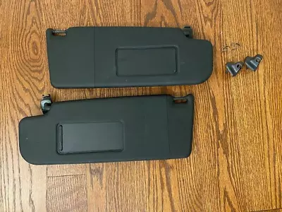 2012 - 2019 Volkswagen VW Beetle Sun Visor Set Pair Both BLACK Clips+Covers+Pins • $70.39