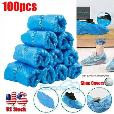 100 Disposable Hygienic Shoe Boot Covers For Home Office Lab Clinic Hospital • $8.59