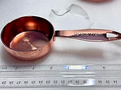 CRATE & BARREL Stainless Steel Or Copper Measuring Cups Stainless Steel. NEW • $5.59