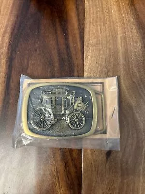 Vinage New US Mail Stagecoach Solid Brass Belt Buckle Made In USA • $29.99