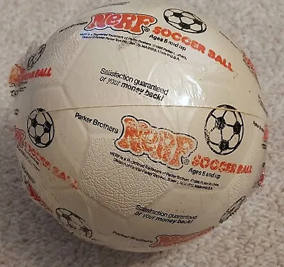 Vintage 80's Nerf Soccer Ball 8  Parker Bros In Original Pack 1986 • $129