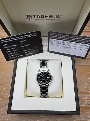 TAG Heuer Formula 1 Ladies Watch WAH1312 BA0867 32mm Ceramic Diamond Black • £1150