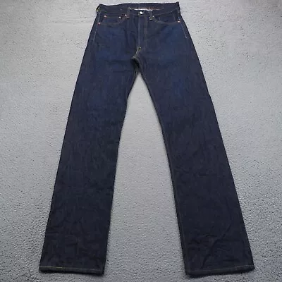 Mister Freedom Jeans Mens 32 Buckle Back Wide Leg Raw Selvedge Denim Made In USA • $179.95