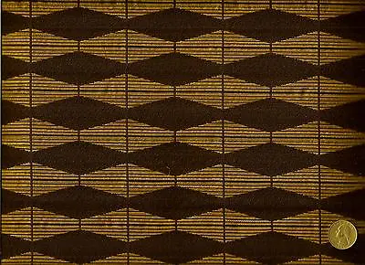 Modern Geometric Diamond Harlequin Design Caramel Brown Upholstery Fabric  • $9.99