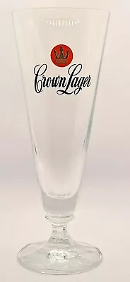 New 17cm Tall Crown Lager Flute Shaped Beer Glass BNWOB • $13.50