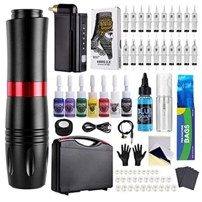 $67.49 • Buy HAWINK Tattoo Pen Kit Rotary Gun Machine With Wireless Tattoo Power Supply 20Pcs