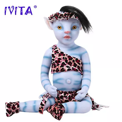 20”Lifelike Amber Eyes Avatar Girl Baby Doll Full Body Silicone Hair Avatar Doll • $159.20