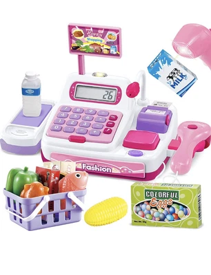 £8.50 • Buy Childrens Supermarket Shop Cash Register Tills Food Shopping Pretend Play