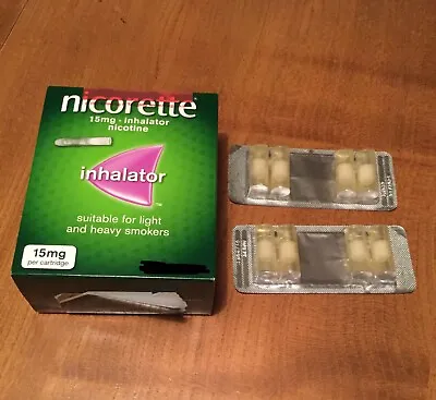 £15.95 • Buy Nicorette Inhalator 15mg (8 Cartridges) Nicotine NO BOX OR MOUTHPIECE Exp 02/24