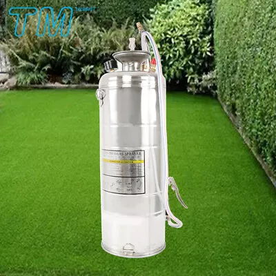 Stainless Steel Sprayer Cleaning Garden 3.5 Gal Hand-Pump Sprayer With 3FT Hose • $75.29
