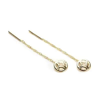 9ct Yellow Gold Celtic Pull Thru Earrings / Studs • £57