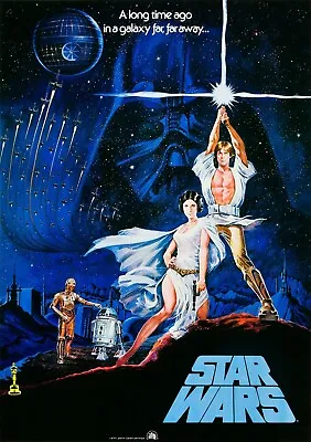 1977 Star Wars Episode IV A New Hope Movie Poster 11X17 Darth Vader Luke Leia 🍿 • $12.93