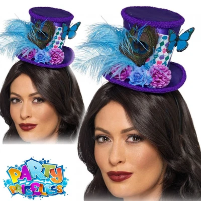 £12.49 • Buy Ladies Mad Hatter Mini Top Hat Alice Fairy Tale Fancy Dress Costume Accessory