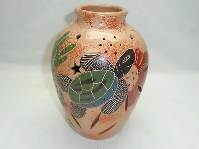 £34.38 • Buy Candle Cover Lamp Shade Sea Turtle Humming Bird Toucan Pottery Or Terra Cotta