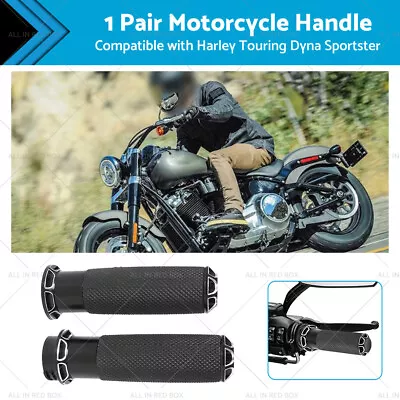 1inch Pair Black Hand Grip Handle Bar Suitable For Harley Touring Dyna Sportster • $31.99