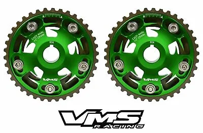 Vms Honda Prelude H22 Dohc Engines Adjustable Billet Cam Gears Pair Qty 2 Green • $109.95