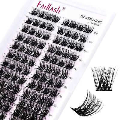 Fadlash Cluster Lashes Individual Lashes Extensions 96Pcs D Curl 12-18mm/15-20mm • $15.99