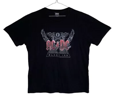 AC/DC Black Ice Tour T-Shirt Size L 2010 Band Shirt ACDC Black Tshirt Limited • $26.95