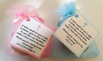 £6.99 • Buy CHRISTENING /BAPTISM FAVOURS GUEST GIFTS Vanilla Candle Tealights - Personalised