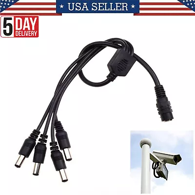 1 Female To 2/3/4 Male Plug 5.5x2.1mm Port DC Power Adapter Splitter Cable 12V • $6.99