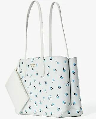 Kate Spade All Day Dainty Bloom Large Tote Floral White Pouch PXR00389 NWT $228 • $112.99