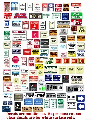 1:18 1:24 Office Business Signs 1 Decals For Diecast &  Dioramas • $10.50