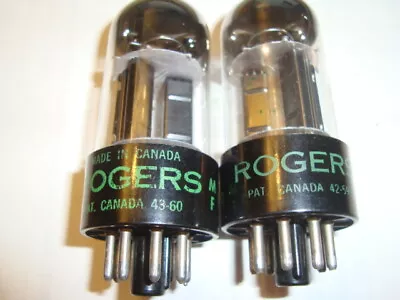 One Pair Of 6SN7GTB Tubes Rogers Brand Tall Bottles Good Ratings • $32