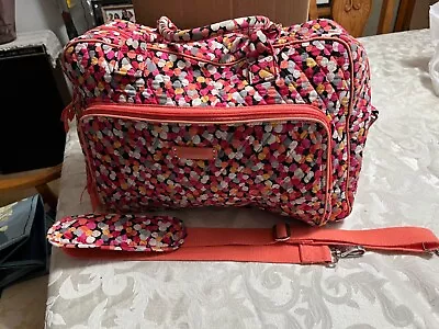 Vera Bradley Pixie Confetti Weekender Melon Dotted Pre-owned • $36.99