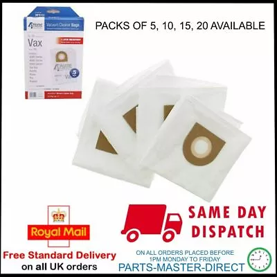 Fits Vax 121 2000 4000 5000 6000 3-in-1 Series Vacuum Cleaner Cloth Dust Bags • £7.99