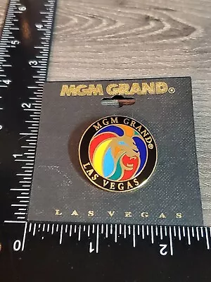 Colorful MGM GRAND Lion Las Vegas Gold Tone Enamel Pin I1 • $14