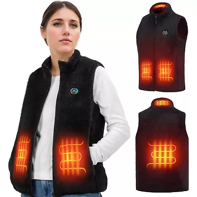 Women Heated Vest Polar Fleece Body Warm Heated Jacket Lightweight Heated Coat • $25.99