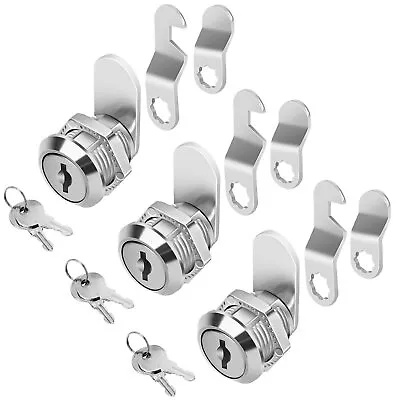 Cabinet Locks With Keys 5/8  Cam Locks Keyed Alike Tool Box Lock With Keys For T • $14.06