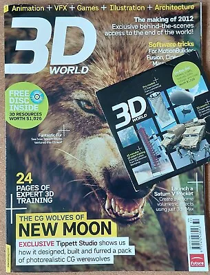 3D World Magazine Issue 124 - Christmas 2009 - CG Wolves Of New Moon - With CD • £6