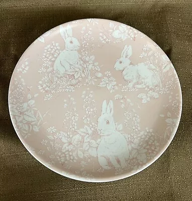 Martha Stewart 3 Dining Plate 9” Bunny Rabbit Pink/white • $10.99