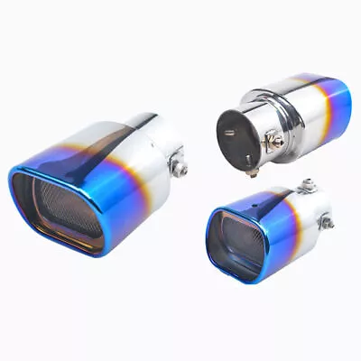 Car Exhaust Pipe Tip Rear Tail Throat Muffler Stainless Steel Square New • $33.23