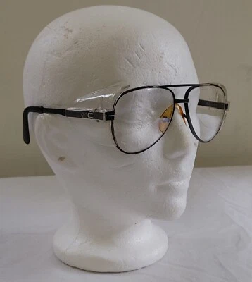 $18.04 • Buy Vintage Bouton #2200 Z87 Aviator Black Metal Frame Safety Glasses Side Shields