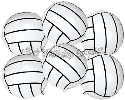 Set Of 6 Volleyball Balloons Party Birthday Supplies • $7.99