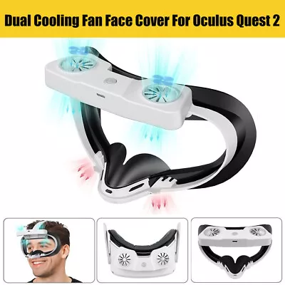 $52.99 • Buy Upgraded Dual Cooling Fan Face Cover Cushion+Nose Pad For Meta Oculus Quest 2 VR