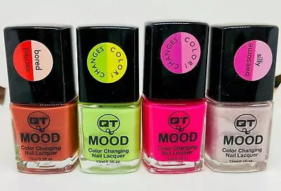 QT Mood Nail Lacquer Color Changing Nail Polish Maroon To Cream 0.5 Oz /15 Ml • $6.95