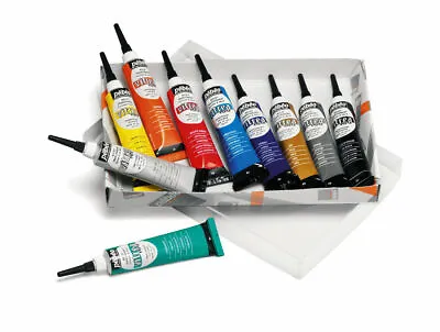 £38.99 • Buy Pebeo Vitrea 160 Oven Bake Stain Glass Paint 3D Outliners Set 10 X 20ml Colours