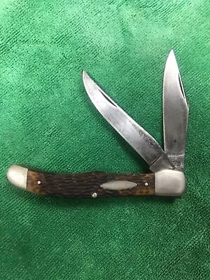 WESTERN Vintage 2 Blade Folding Hunter Pocket Knife • $25