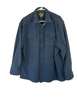 Cabela's Men's Long Sleeve Heavy Button Up Shirt Jacket Shacket 2XL Blue • $16
