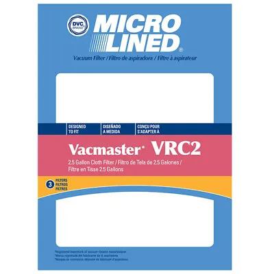 $38.10 • Buy DVC Vacuum Vacmaster, VRC2, 2.5 Gallon Cloth Filter 9 Pk # 413305