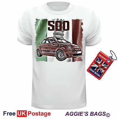 Car Art Classic 500 Abarth T Shirt Italian Flag Can Be Personalised Unofficial  • £16.95