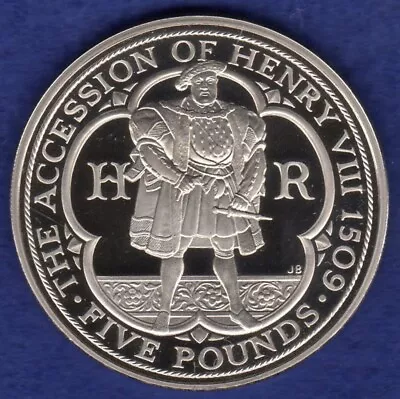 2009 Proof Five Pound Accession Of Henry Viii £5 From A Royal Mint Proof Set. • £26.99