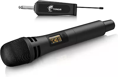 TONOR Wireless Microphone UHF Cordless Handheld Dynamic Karaoke Singing Mic • £24.99