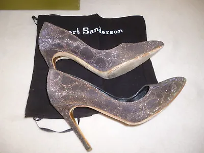 £33 • Buy Rupert Sanderson Mallory Stiletto 4  Court Shoes Sz 37.5 Metallic Effect Used