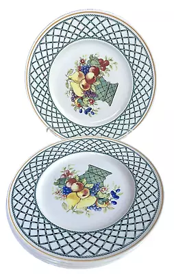 Villeroy & Boch  Basket  Set Of 4 Dessert Salad Plates 8 1/2  Porcelain Germany • $32.50